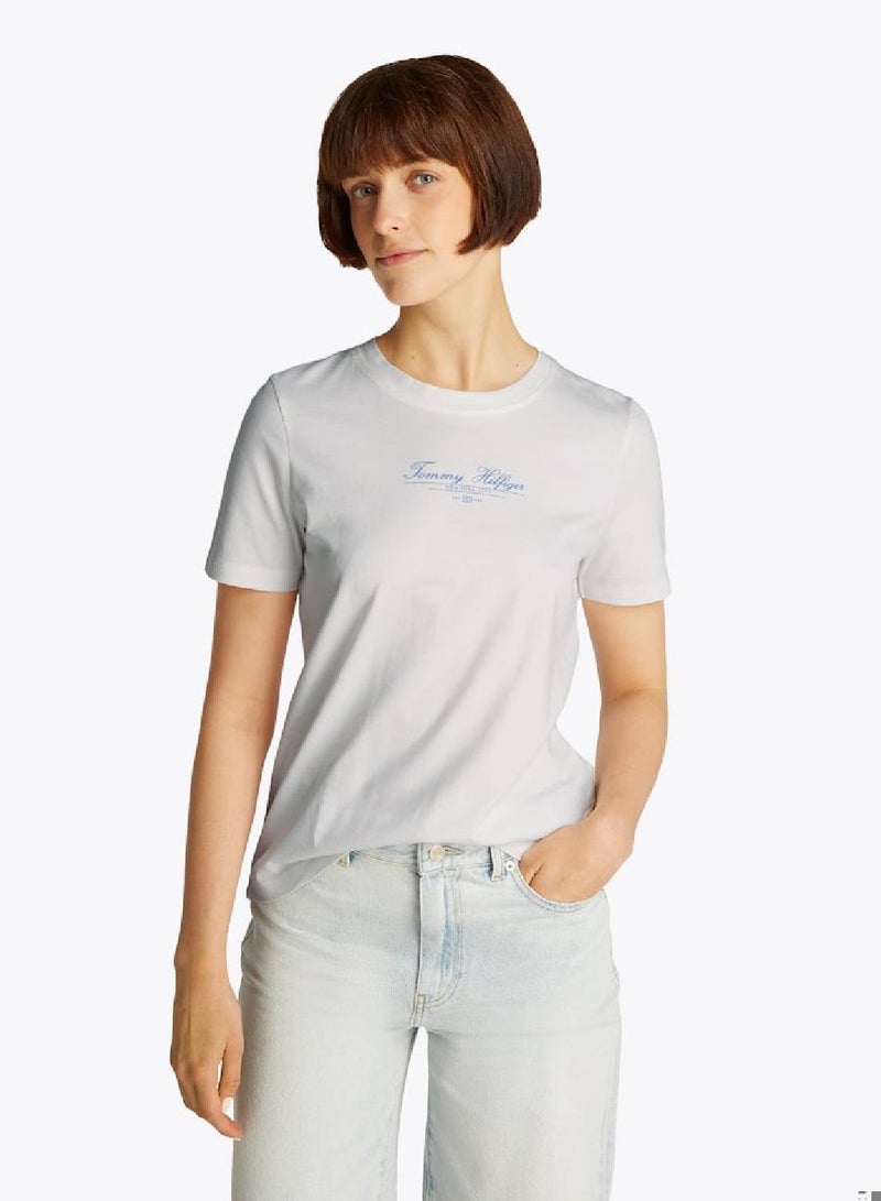 تومي هيلفيغر تيشيرت بشعار ورقبة دائرية - Image 1